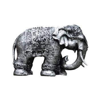 Großer Indischer Elefant Aus Steinguss – Frostsichere Gartenfigur, 44 Cm Hoch, 26 Kg, Grau