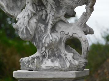 Aigle – 57 x 54 cm – statue en pierre – décoration détaillée