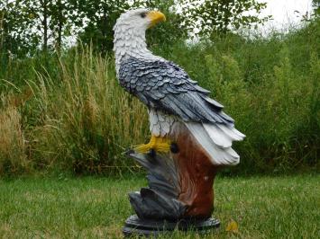 Großer, schwarz-weißer Adler aus Polystone – beeindruckend
