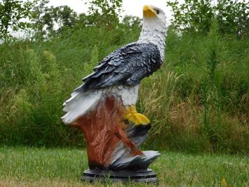 Grand aigle en polystone noir et blanc – impressionnant