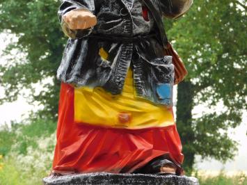 Humorvolle Charakterfigur einer Bettlerin aus Polystone