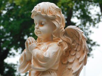 Kniende Engelsstatue – Polystone – verziert – 33 cm