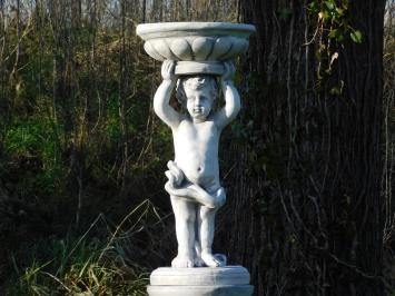 Engel - met schaal - stenen beeld - 80 cm - bloempot