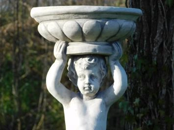 Engel - met schaal - stenen beeld - 80 cm - bloempot