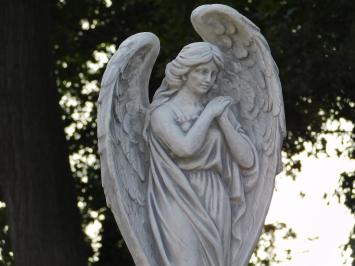 Gartenfigur „Engel mit Flügeln“ – 80 cm – Stein