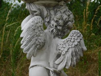 Großer Engel mit einer Polystone-Vase als stilvolle Dekoration