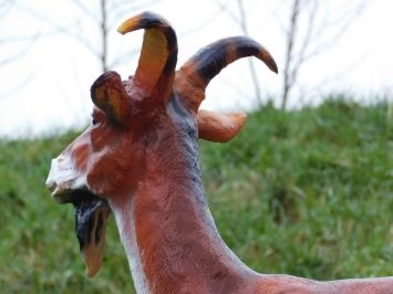 Ziege mit Bart - Polystone Statue - 60 cm - in Farbe und Detail
