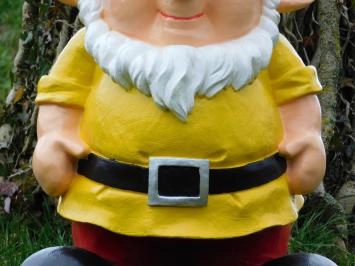 Kabouter - polystone beeld - 75 cm - geel