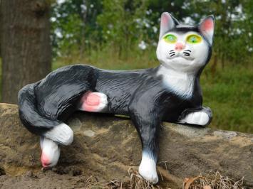 Beeld Liggende Poes - 33 cm - Polystone