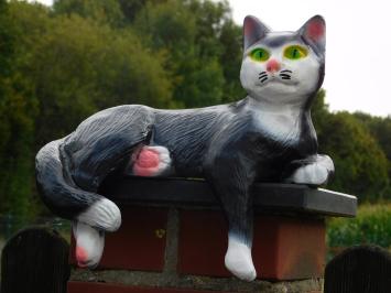 Beeld Liggende Poes - 33 cm - Polystone
