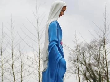 Maria - Polystone-Statue - 90 cm - in Farbe und Detail