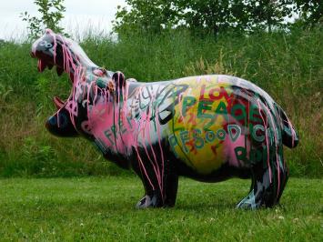 Beeld Nijlpaard Kunstdesign - 95 x 70 cm - Polystone
