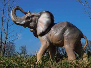 Statue d'éléphant - 55 cm - figurine animale en plastique