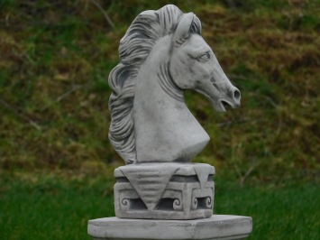 Pferdekopf - Tierstatue aus Stein - 35 cm - klassisch