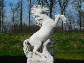 Statue Pferd auf Sockel - 160 cm - Stein