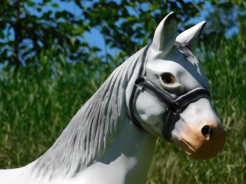 Weiße Pferdestatue – Polystone – 75 cm – elegante Dekoration