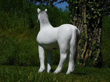 Statue de cheval blanc – polystone – 75 cm – décoration élégante