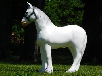 Weiße Pferdestatue – Polystone – 75 cm – elegante Dekoration