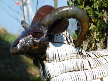 Gartenstatue Schaf – 90 x 95 cm – handgefertigt aus Metall