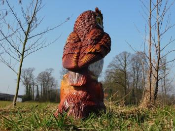 Statue de chouette brune XL - 70 x 40 cm - statue d'animal en plastique