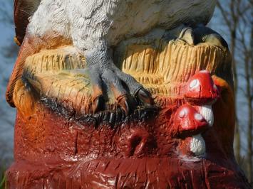 Braune Eule XL- Statue – 70 x 40 cm – Kunststoff Tierskulptur