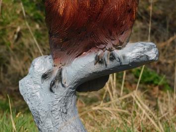 Kunststoff Eule Statue – Tierfigur auf Baumstumpf – 68 cm