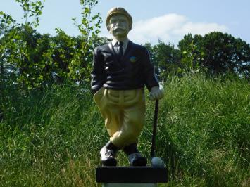 Vintage Statue Golfer - 75 cm - Terracotta - einmalig