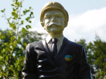 Vintage Statue Golfer - 75 cm - Terracotta - einmalig