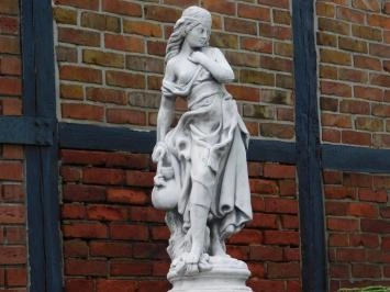 Femme à la cruche - statue en pierre - 68 cm - détaillée
