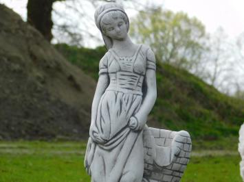 Statue Kind mit Wasserlauf - 60 cm - Stein