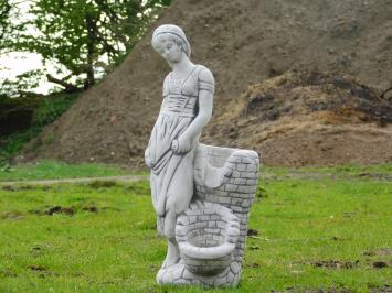 Statue Kind mit Wasserlauf - 60 cm - Stein
