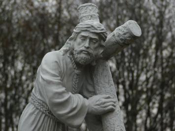 Statue Jesus mit Kreuz XL – 70 cm – Polystone