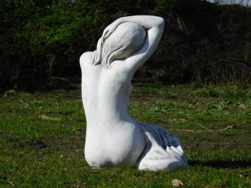 Beeld Zittende Vrouw  - 50 cm - Steen