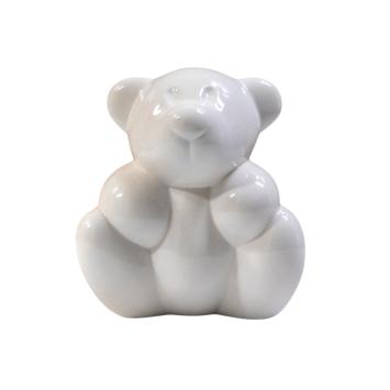 Porseleinen beer – ivoor – Royal Boch decoratie – 28 cm