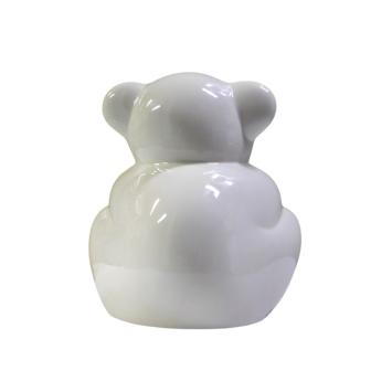 Ours en porcelaine – ivoire – décor Royal Boch – 28 cm