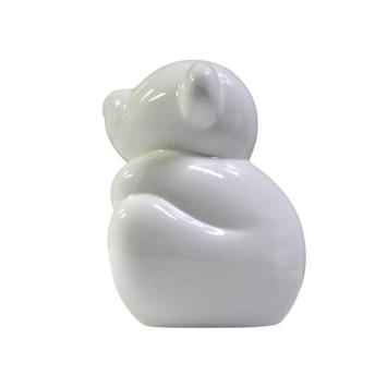 Ours en porcelaine – ivoire – décor Royal Boch – 28 cm