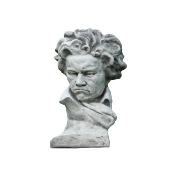 Abstracte Beethoven - stenen beeld - 40 cm - klassiek