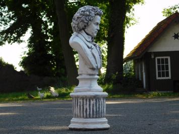 Beethoven - ronde sokkel - steen - 76 cm - gedetailleerd