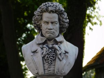 Beethoven - socle rond - pierre - 76 cm - détaillé