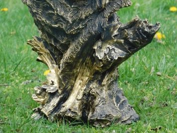 Tête d'ours - polystone - 55 cm - noir/or - détaillée