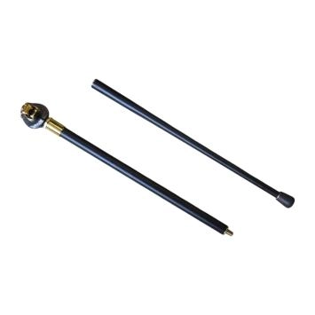 Wandelstok tijger, aluminium met messing handvat - 90 cm
