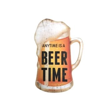 Wandbord bierpul met tekst: 