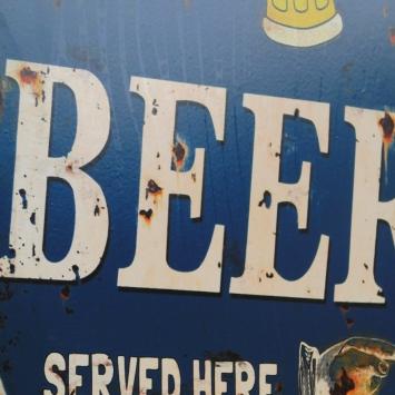 Plaque murale « Ice Cold Beer » – Ø 35 cm – métal vintage