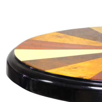 Table d'appoint Art Déco ancienne – bois – diamètre 60 cm