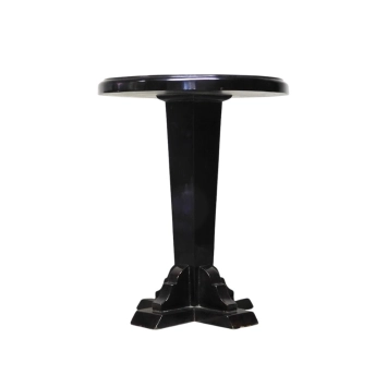 Table d'appoint Art Déco ancienne – bois – diamètre 60 cm