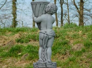 Ange - avec vase - statue en pierre - 70 cm - pot de fleurs