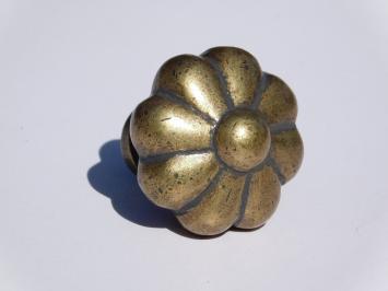Bouton de porte fleur – laiton antique – bouton de porte massif – 39 mm