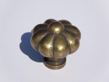 Bouton de porte fleur – laiton antique – bouton de porte massif – 39 mm