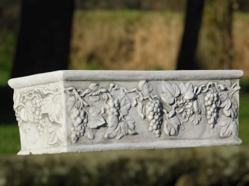 Jardinière avec grappes de raisin – 70 cm de large – pierre classique