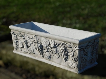 Jardinière avec grappes de raisin – 70 cm de large – pierre classique